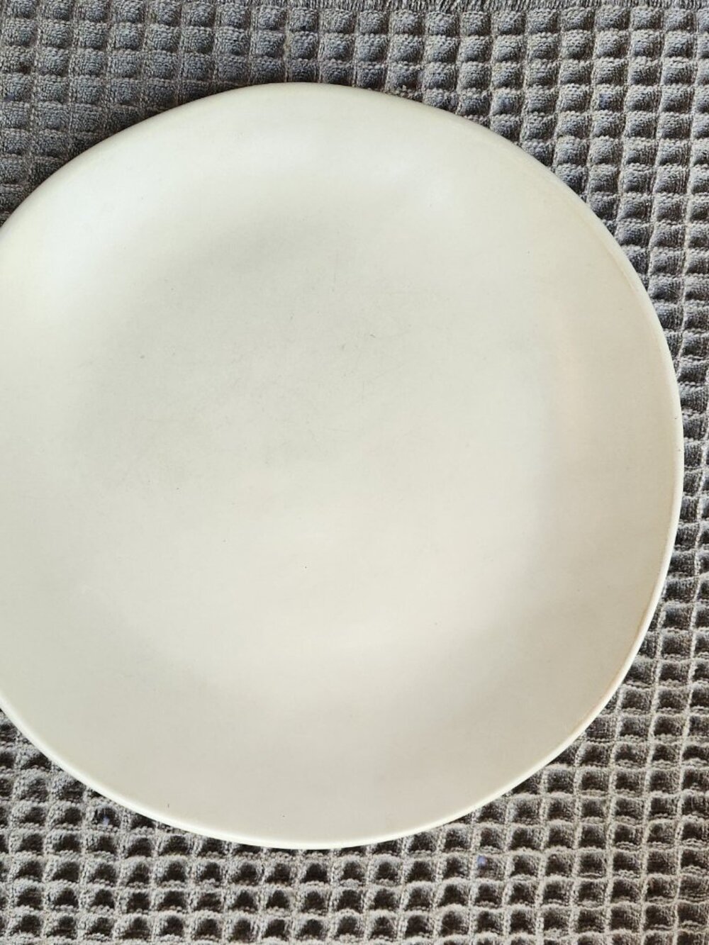 RARE Simon Pearce Barre Sage Green Dinner Plate Asymmetrical Handmade Pottery VT